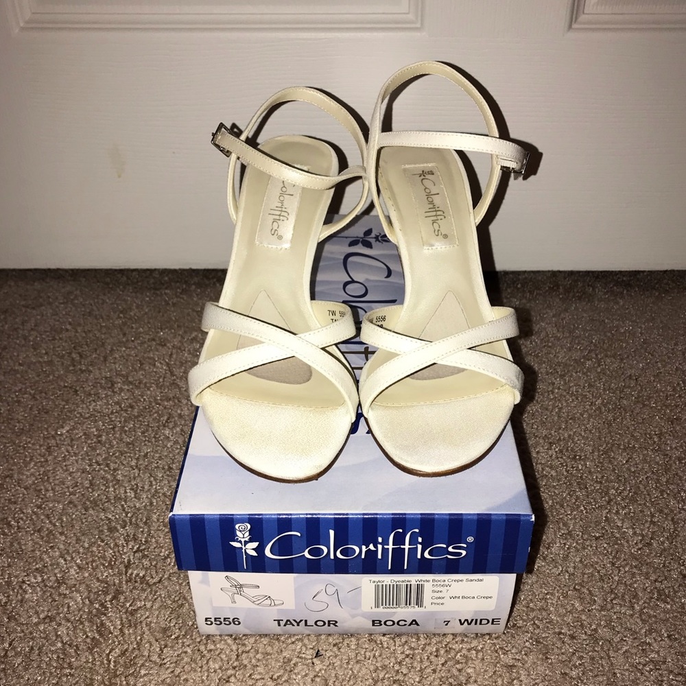 Coloriffics Dyeable Boca Crepe High Heeled Sandal